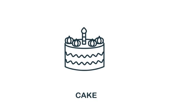 Cake Icon for Party Design Projects