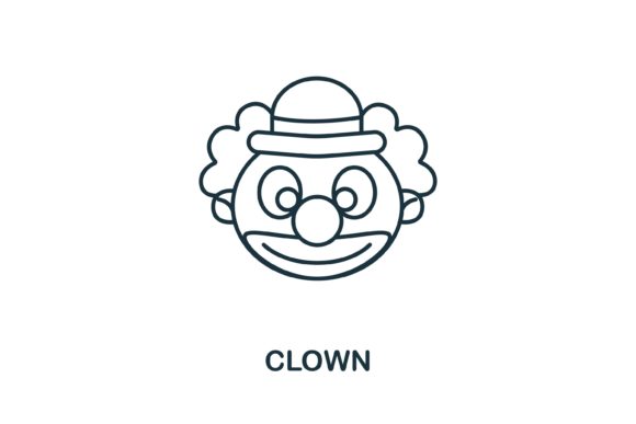 Clown Icon from Party Collection: A Versatile Design Asset for Creative and Commercial Use