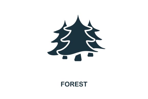 Forest Flat Icon: Elevating Visual Design with Modern Symbolism