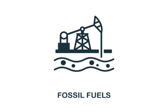 Fossil Fuels Icon: Design Resource for Diverse Projects