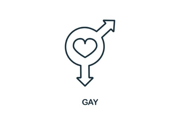 Gay Icon from LGBT Collection: Simple Line Design