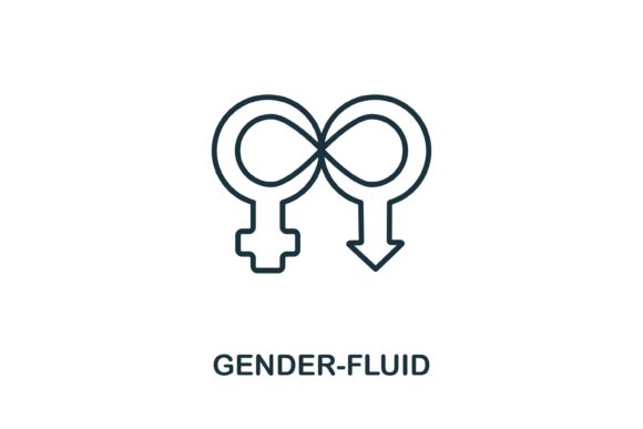 Gender-Fluid Icon from LGBT Collection: Enhancing Digital Inclusivity