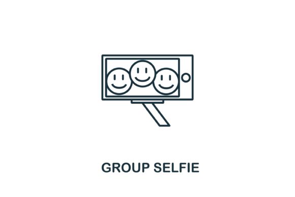 Group Selfie Icon from Party Collection: A Versatile Design Element for Modern Visual Communication