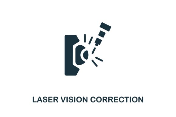 Laser Vision Correction Icon: A Valuable Asset for Ophthalmology-Themed Design Projects