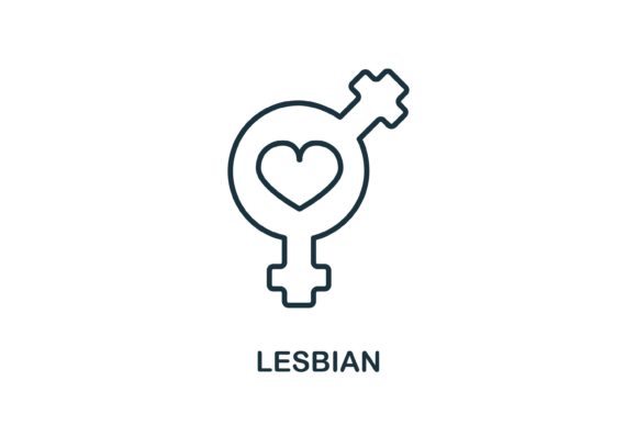 Lesbian Icon from LGBT Collection: A Versatile Design Asset