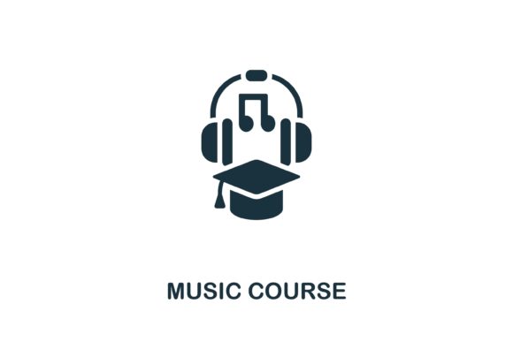 Music Course Icon: Simple Design for Diverse Needs