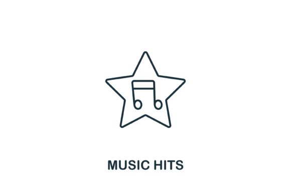 Music Hits Icon for Modern Design Projects