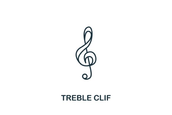 Treble Clef Icon for Modern Design Projects